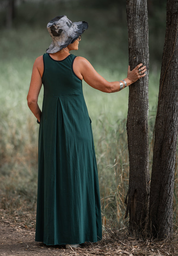 Abby maxi dress juniper organic cotton