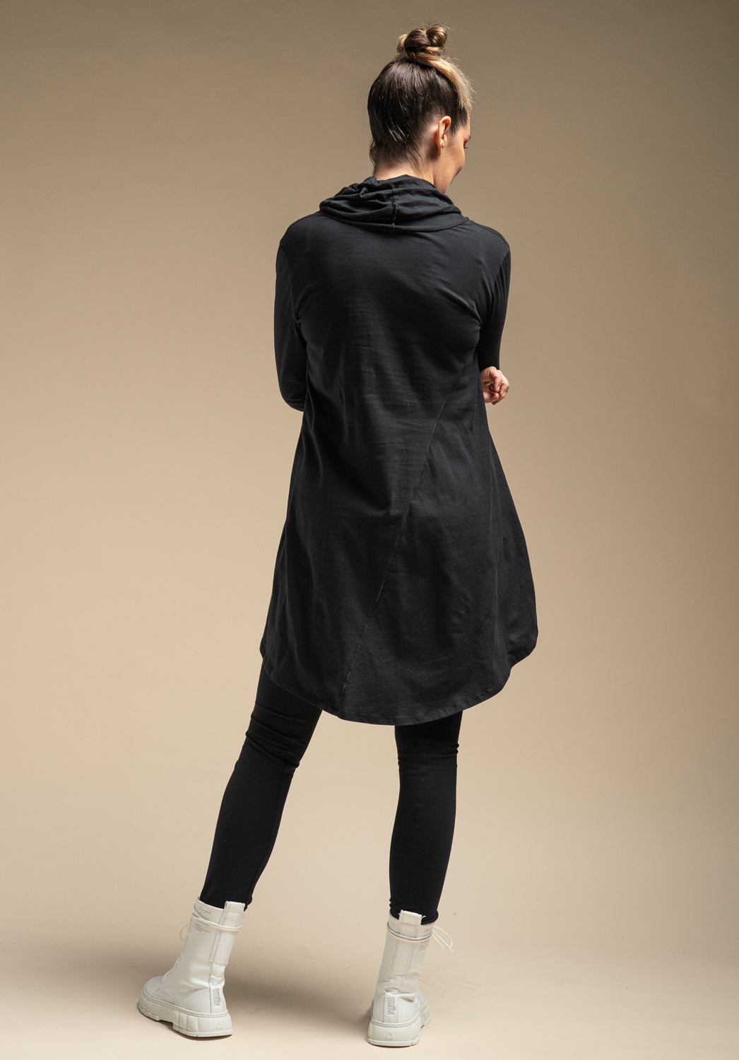 organic clothes, women's cotton clothing, black tunic