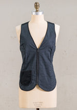 Carrie vest Japanese yarn dyed check