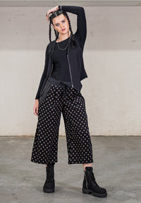 Cord Culottes Japanese black corduroy