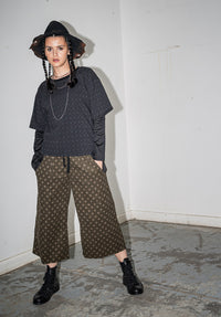 Cord Culottes Japanese olive corduroy