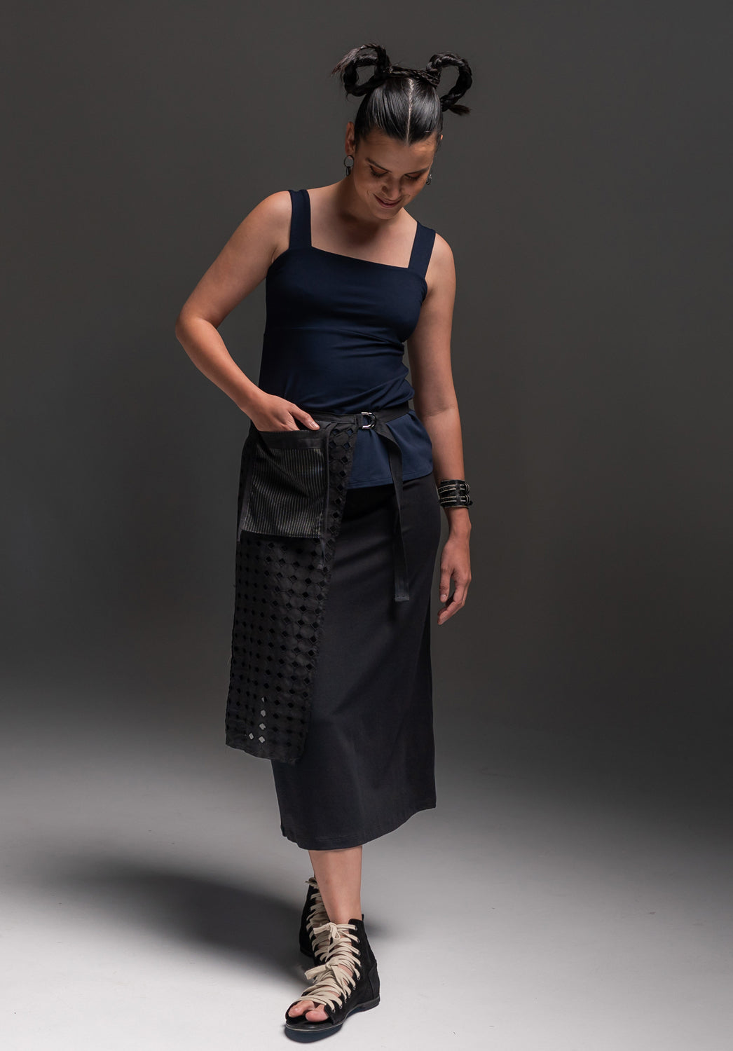 Thea skirt black bamboo