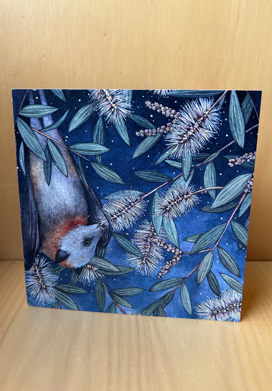 Grey-Headed Flying Fox Deluxe Square Greeting Card