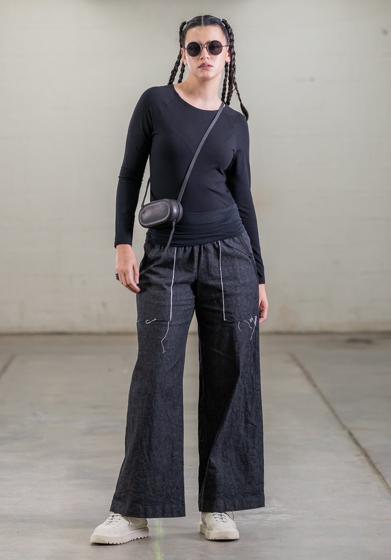 Helen Pant Japanese black denim