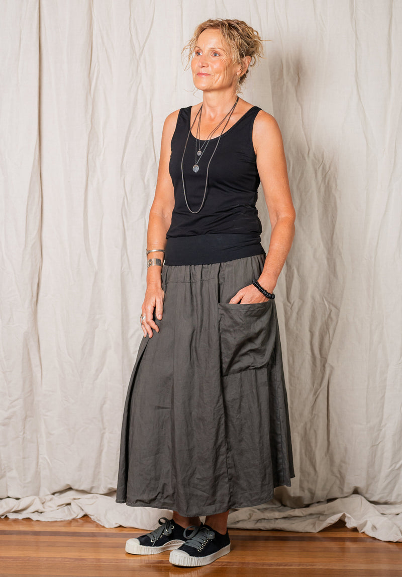 linen skirts made in australia, eco linen boutique online, womens linen skirts australia