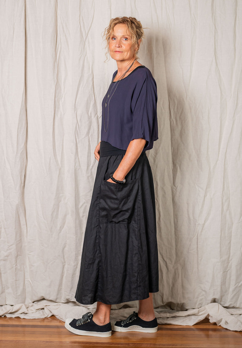 australian made linen skirts, italian linen skirts, eco boutique designer australia