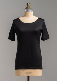 Lori Tee Black Supima Cotton