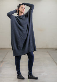 Luna Gallery - Merino Long Dress - Charcoal