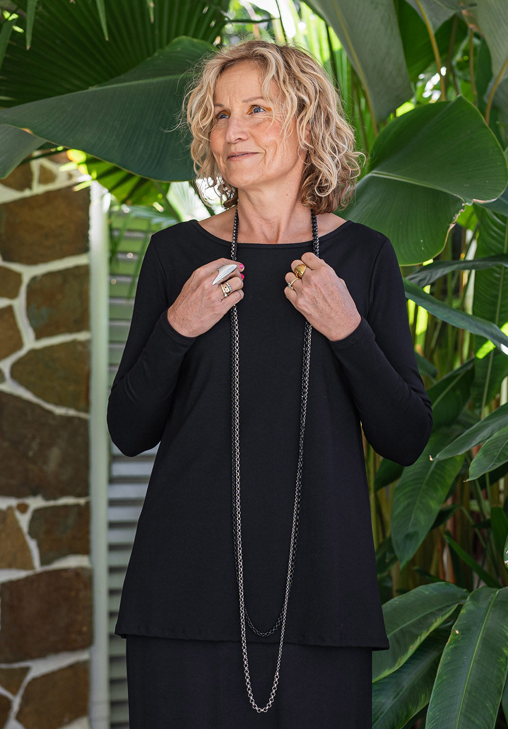 Lynne tunic black bamboo