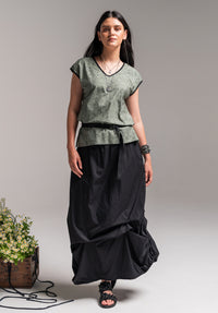 Marmalade skirt black Egyptian cotton