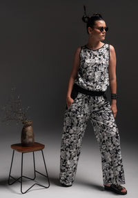 Sprig Pants Bloom Print Natural