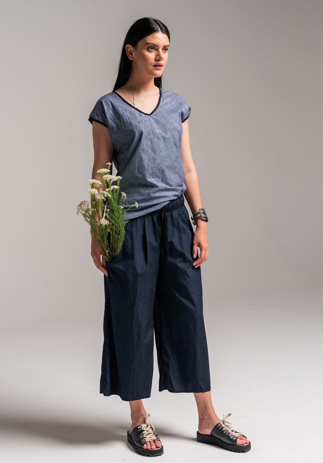 Whisper Culottes Ink Japanese Cotton