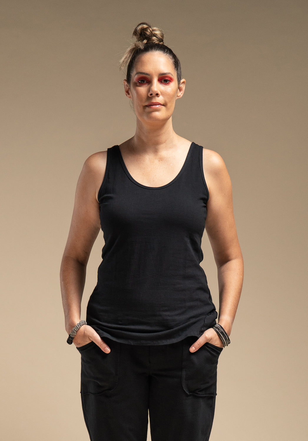 black singlet, cotton singlets australia, ethical fashion