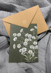 typoflora, daisy print card, australian made gift ideas, christmas ideas AU