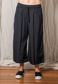 Whisper Culottes Black Japanese Cotton