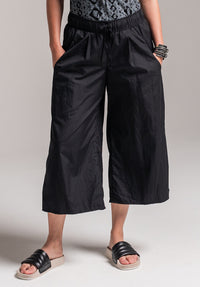 Whisper Culottes Black Japanese Cotton