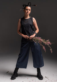 Whisper Culottes Ink Japanese Cotton