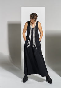 cotton maxi dresses, Australia made black dress organic