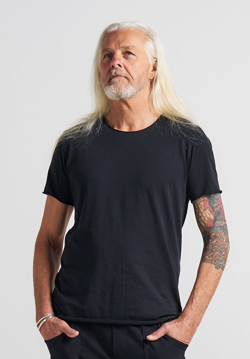 mens black cotton tee, organic tshirts australian made