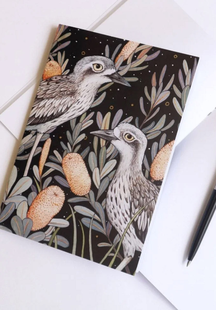 Bush Stone Curlew Notebook - A5 blank