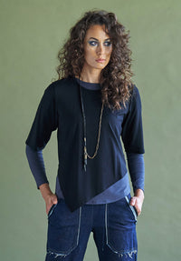 black bamboo top, australian made bamboo clothes