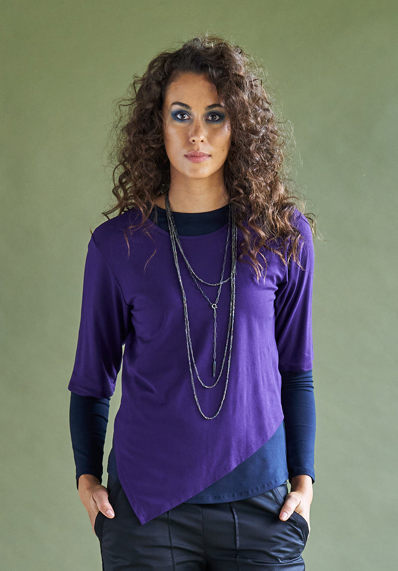 3/4 sleeve top, bamboo tops australia, low pill fabric