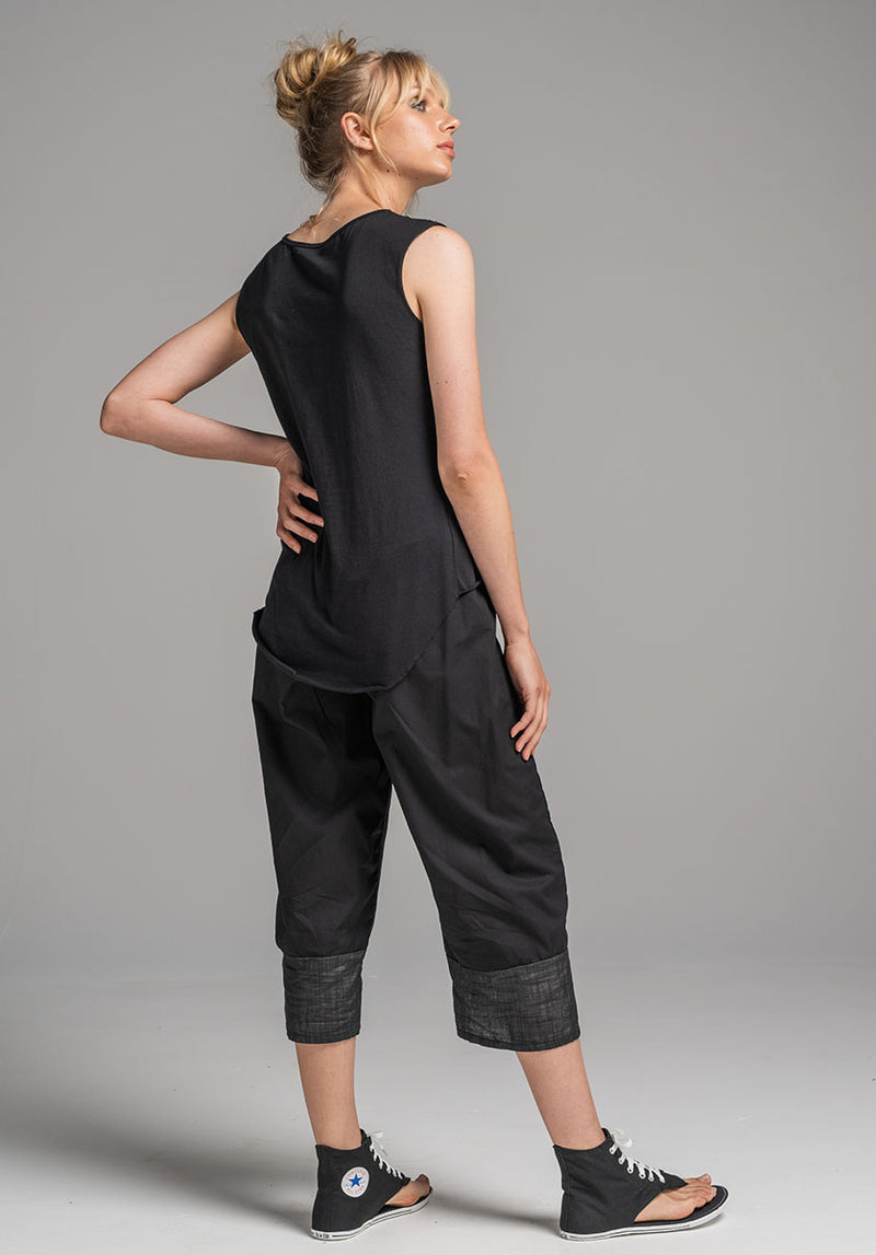 ladies cotton pants, womens black pant, organic fashion