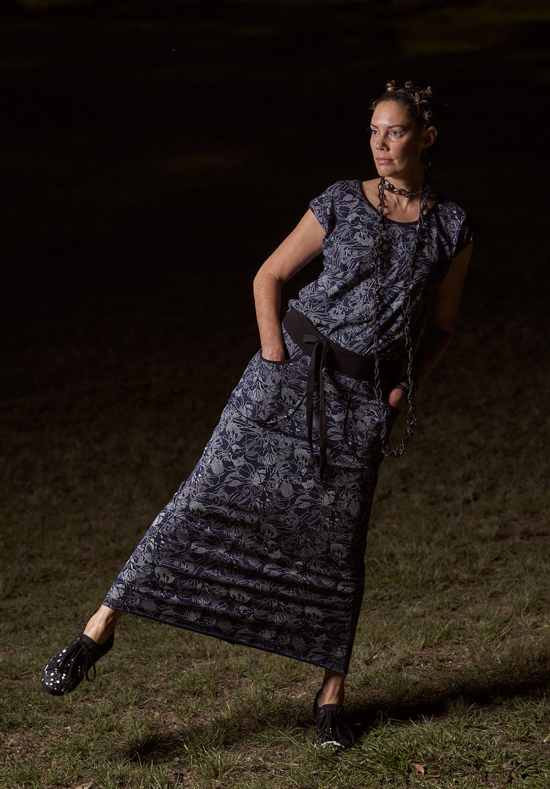 printed cotton fashion, maxi printed cotton skirts, australian made skirts, shop australian fashion, shop vegan fashion