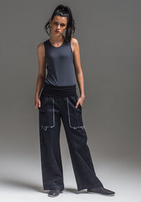 Obsidian top charcoal | Sustainable Bamboo Fashion | Eco Clothing