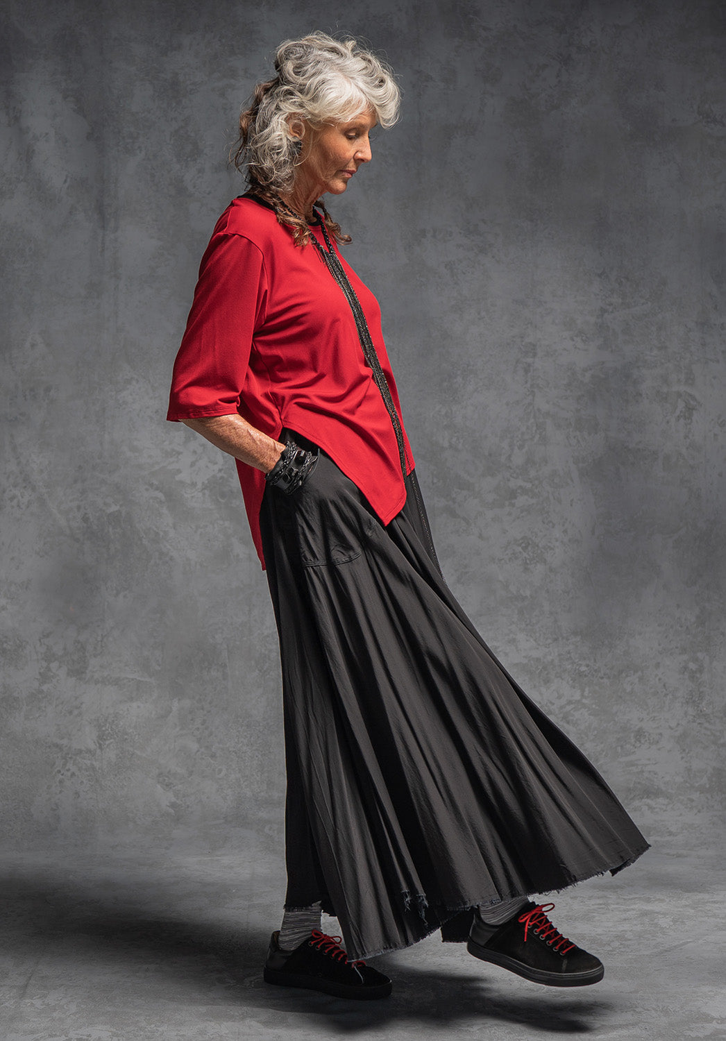 Mist maxi skirt black viscose Black Skirts Online Australian Made Sustainable Fashion