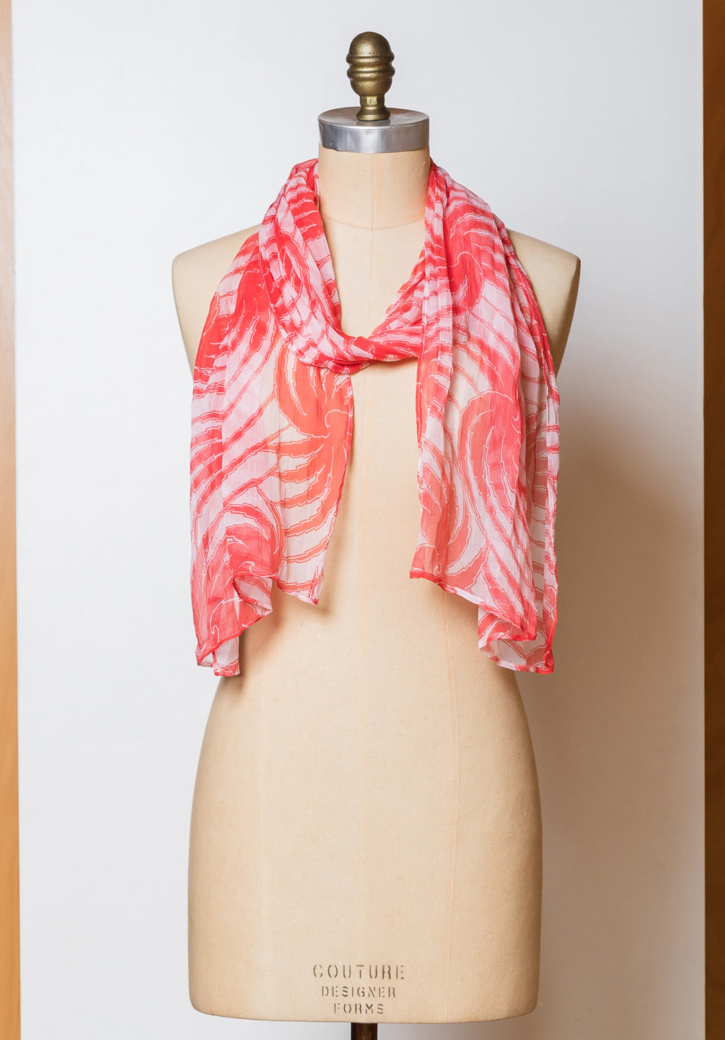 Swirly silk scarf