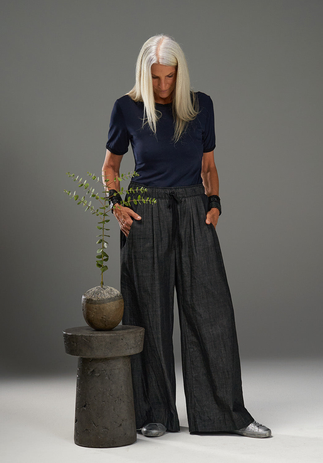 denim cotton pants, womens cotton workwear, Australian made clothes