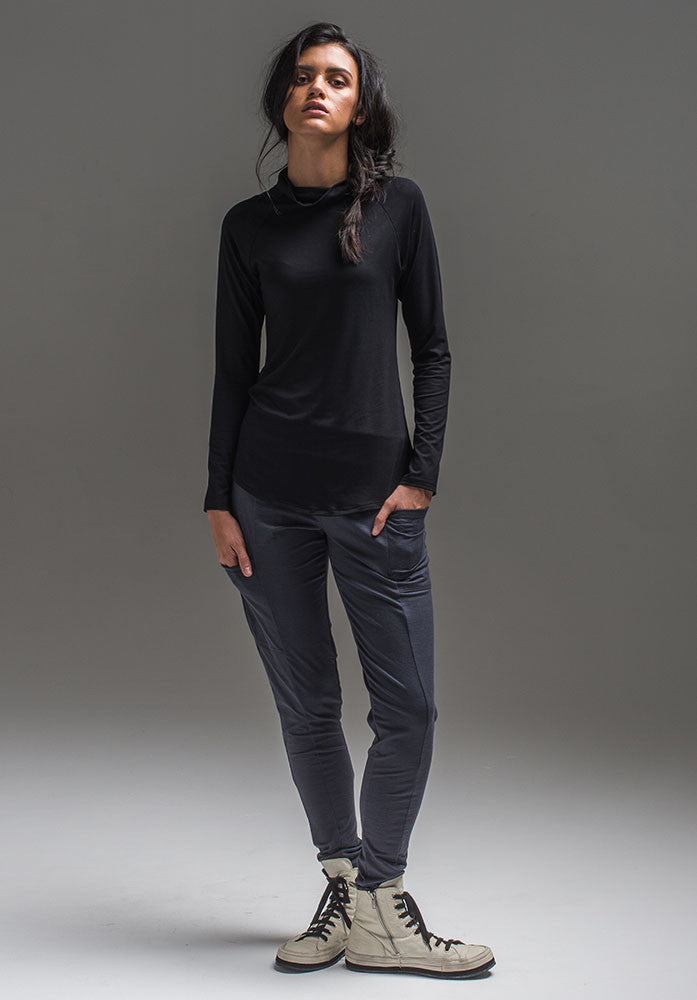 ethical fashion online Australia, charcoal wool pants, merino loungewear