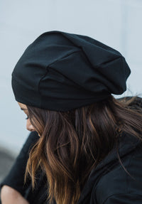 black cotton beanies, Australian made organic clothes