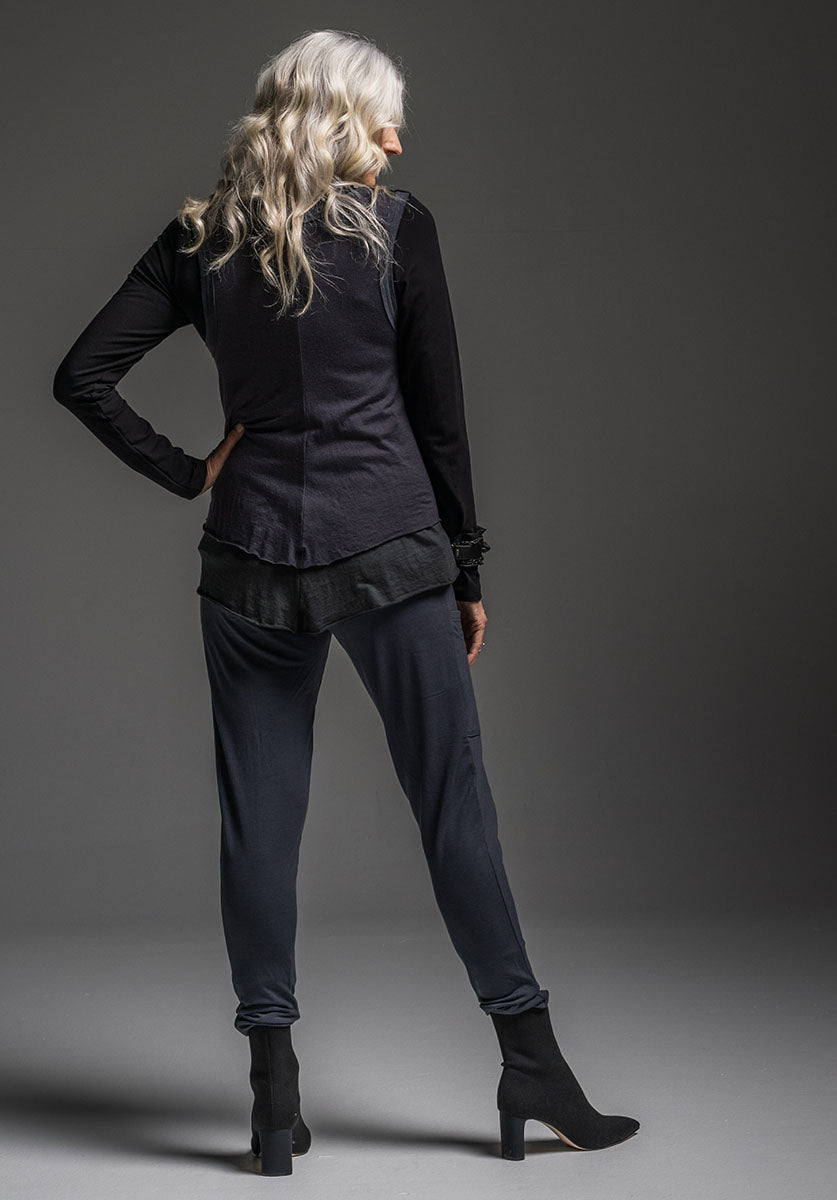 ethical fashion online Australia, charcoal wool pants, merino loungewear